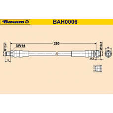 BAH0006 BARUM Тормозной шланг