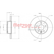 6110414 METZGER Тормозной диск