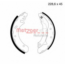 MG 581 METZGER Комплект тормозных колодок