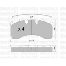 22-0650-0 METELLI Комплект тормозных колодок, дисковый тормоз