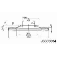 J3303034 NIPPARTS Тормозной диск