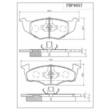 FBP4057 FI.BA Комплект тормозных колодок, дисковый тормоз