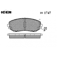 181747 ICER Комплект тормозных колодок, дисковый тормоз