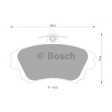 0 986 AB4 465 BOSCH Комплект тормозных колодок, дисковый тормоз