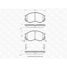 363702160645 MAGNETI MARELLI Комплект тормозных колодок, дисковый тормоз