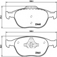 8DB 355 012-111 HELLA Комплект тормозных колодок, дисковый тормоз