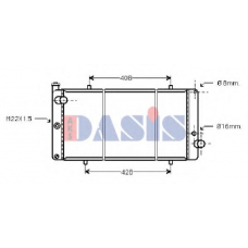 161210N AKS DASIS Радиатор, охлаждение двигателя