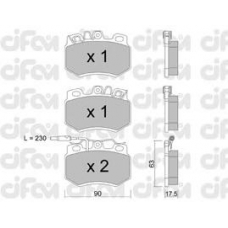 822-049-1 CIFAM Комплект тормозных колодок, дисковый тормоз