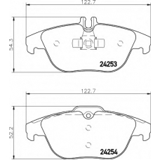 8DB 355 012-741 HELLA Комплект тормозных колодок, дисковый тормоз