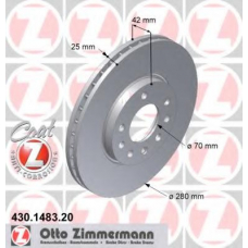 430.1483.20 ZIMMERMANN Тормозной диск