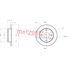 6110214 METZGER Тормозной диск