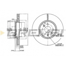 DBB513V BREMSI Тормозной диск