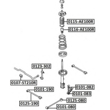 0107-ST210R ASVA Втулка, стабилизатор