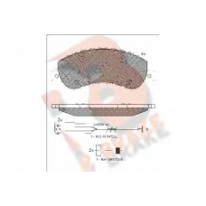 RB1793 R BRAKE Комплект тормозных колодок, дисковый тормоз