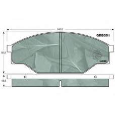 GDB351 TRW Комплект тормозных колодок, дисковый тормоз
