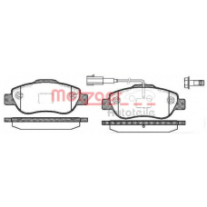 1100.11 METZGER Комплект тормозных колодок, дисковый тормоз