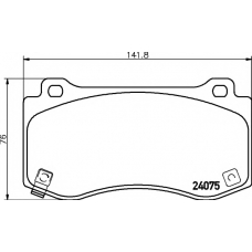 T1803 PAGID Комплект тормозных колодок, дисковый тормоз