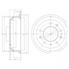 BF8 DELPHI Тормозной барабан