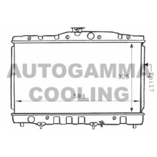 101015 AUTOGAMMA Радиатор, охлаждение двигателя