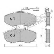 334.0 fri.tech. Комплект тормозных колодок, дисковый тормоз