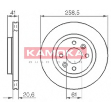 1032192 KAMOKA Тормозной диск