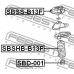 SBSS-B13F FEBEST Подвеска, амортизатор