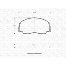 363702160575 MAGNETI MARELLI Комплект тормозных колодок, дисковый тормоз