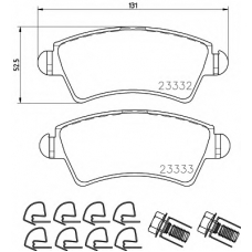 8DB 355 009-871 HELLA PAGID Комплект тормозных колодок, дисковый тормоз