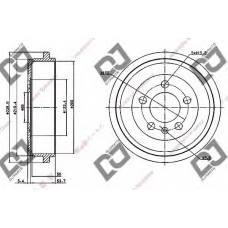 BR1018 DJ PARTS Тормозной барабан