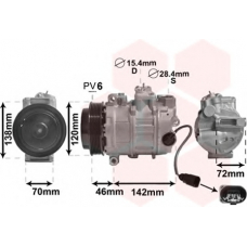 7400K074 VAN WEZEL Компрессор, кондиционер