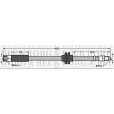 BBH7571 BORG & BECK Тормозной шланг