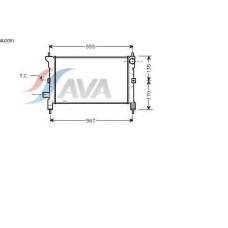 AU2081 AVA Радиатор, охлаждение двигателя