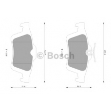 0 986 AB1 194 BOSCH Комплект тормозных колодок, дисковый тормоз