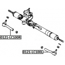 0121-LC100R ASVA Наконечник поперечной рулевой тяги