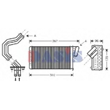 189220N AKS DASIS Теплообменник, отопление салона