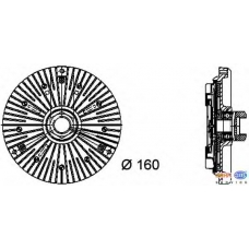 8MV 376 733-031 HELLA Сцепление, вентилятор радиатора