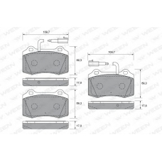 151-1918 WEEN Комплект тормозных колодок, дисковый тормоз