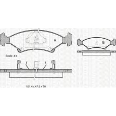 8110 18006 TRIDON Brake pads - front