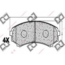 BP1018 DJ PARTS Комплект тормозных колодок, дисковый тормоз