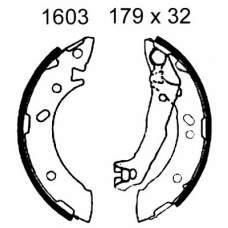 01603 BSF Комплект тормозных колодок