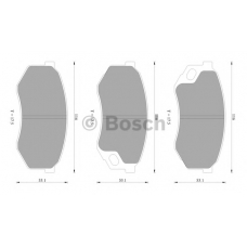 0 986 AB2 399 BOSCH Комплект тормозных колодок, дисковый тормоз