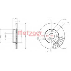 6110505 METZGER Тормозной диск