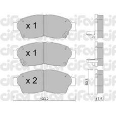 822-149-0 CIFAM Комплект тормозных колодок, дисковый тормоз