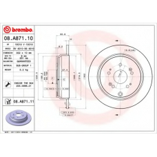 08.A871.10 BREMBO Тормозной диск