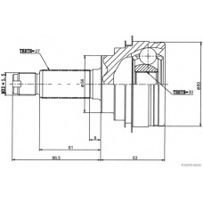 J2827023 HERTH+BUSS JAKOPARTS Шарнирный комплект, приводной вал