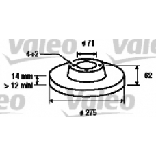 186736 VALEO Тормозной диск