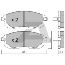 BPNI-1005 AISIN Комплект тормозных колодок, дисковый тормоз