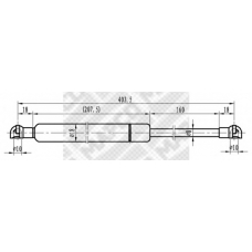 91808 MAPCO Газовая пружина, крышка багажник