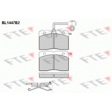 BL1447B2 FTE Комплект тормозных колодок, дисковый тормоз
