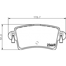 8DB 355 009-421 HELLA PAGID Комплект тормозных колодок, дисковый тормоз